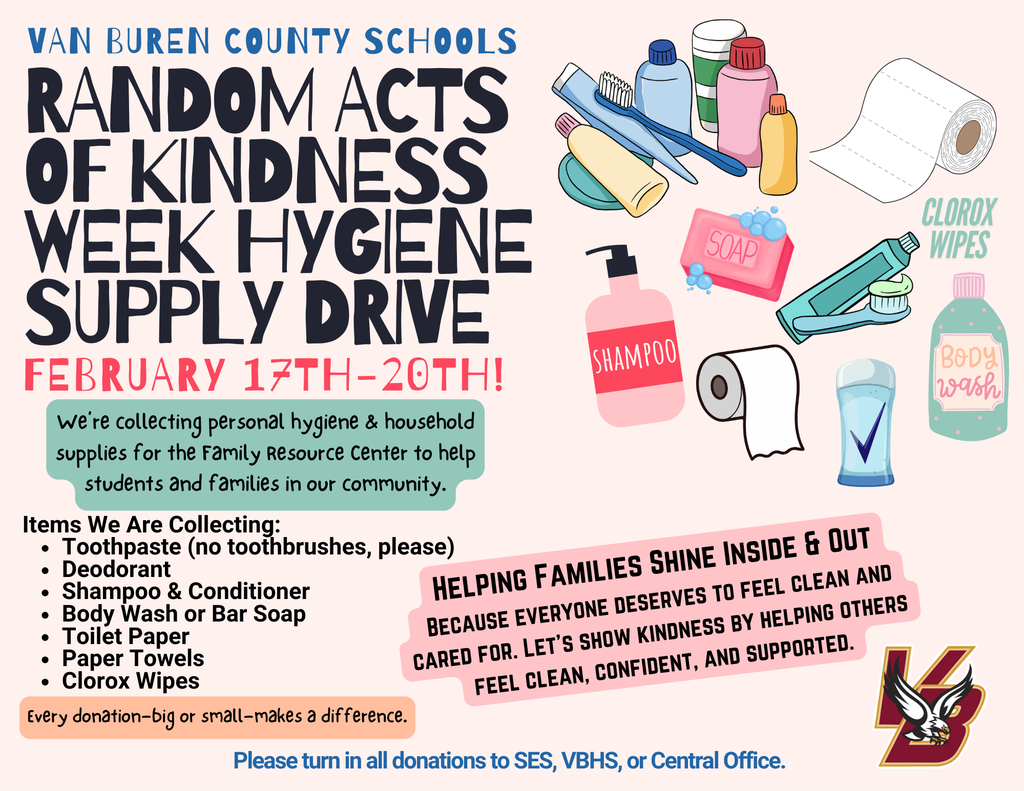 Random Acts of Kindness Week Hygiene Supply Drive