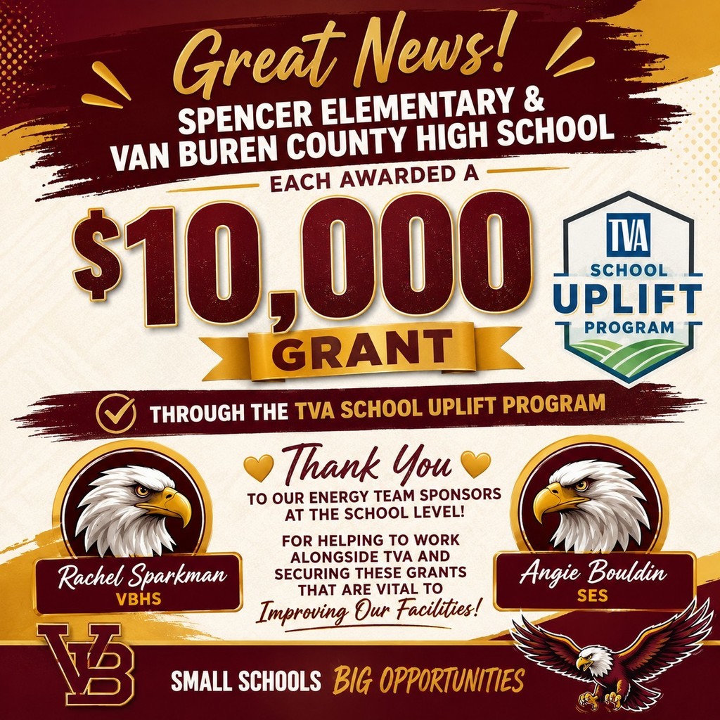 Congratutlations to SES and VBHS for securing $10,000 grants through TVA School Uplift Program