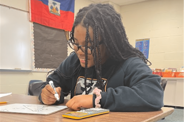 Student writing