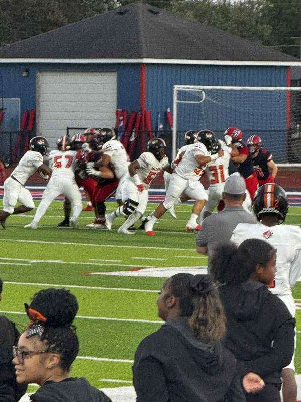 players on football field