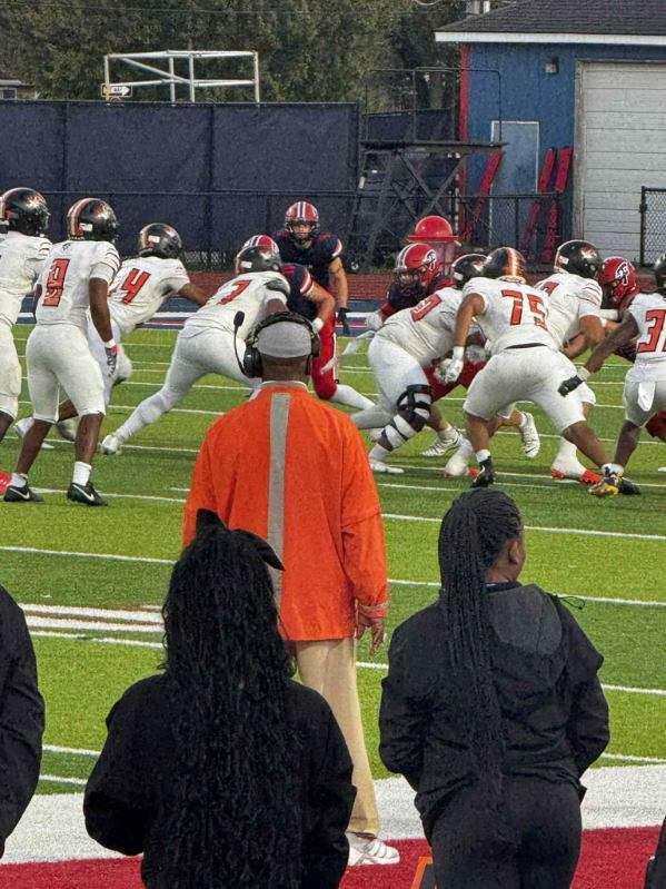 players on football field