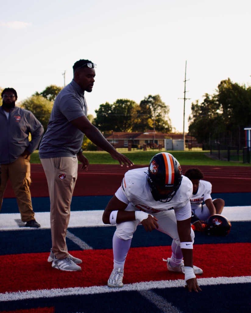 players on football field