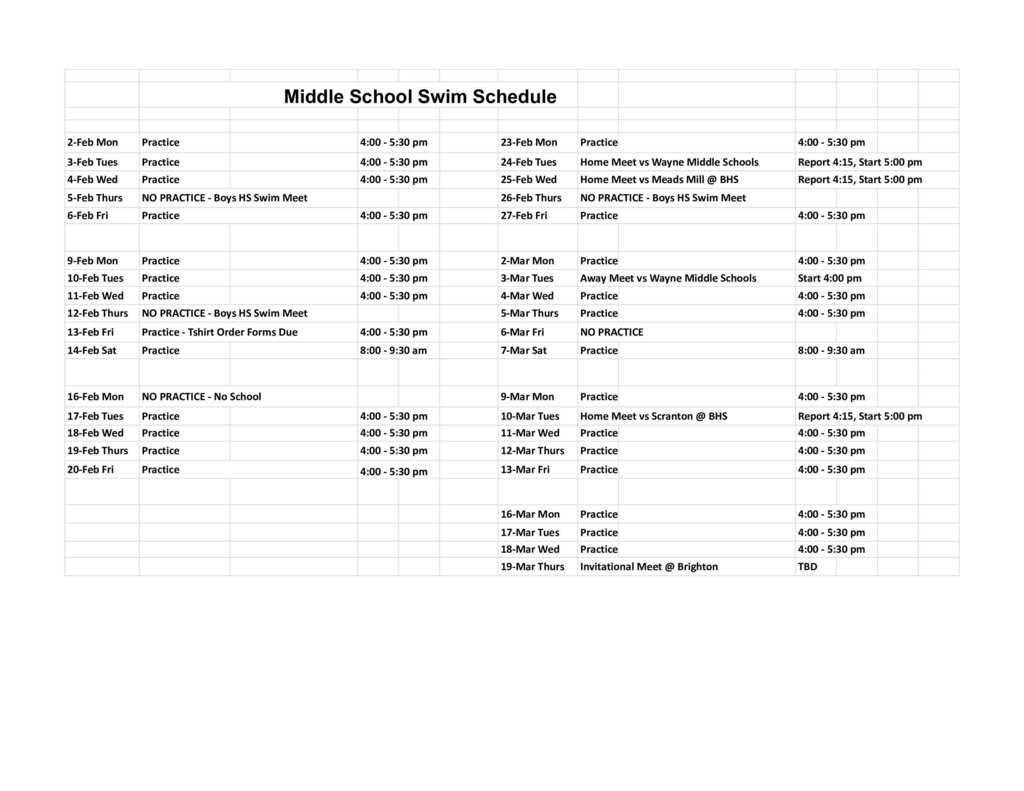 McBride Swim Team Information