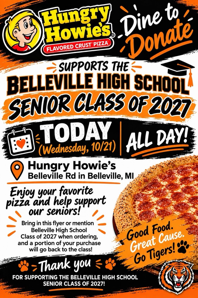 hungry Howies class of 2027 fundraiser flyer