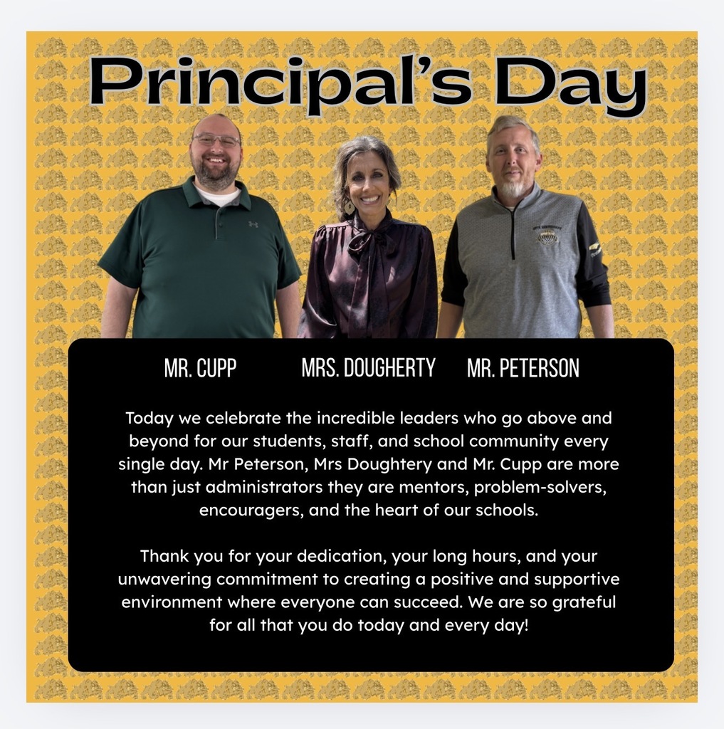Principals day post, featuring Mr. Cupp, Mrs. Dougherty, and  Mr. Peterson.