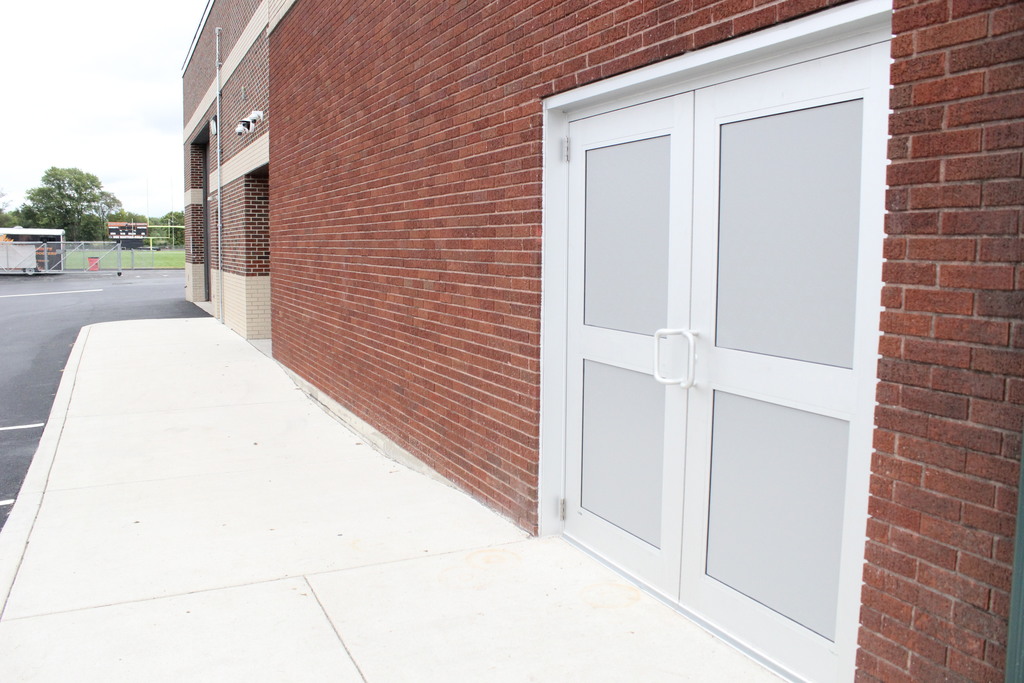 New weight room double doors