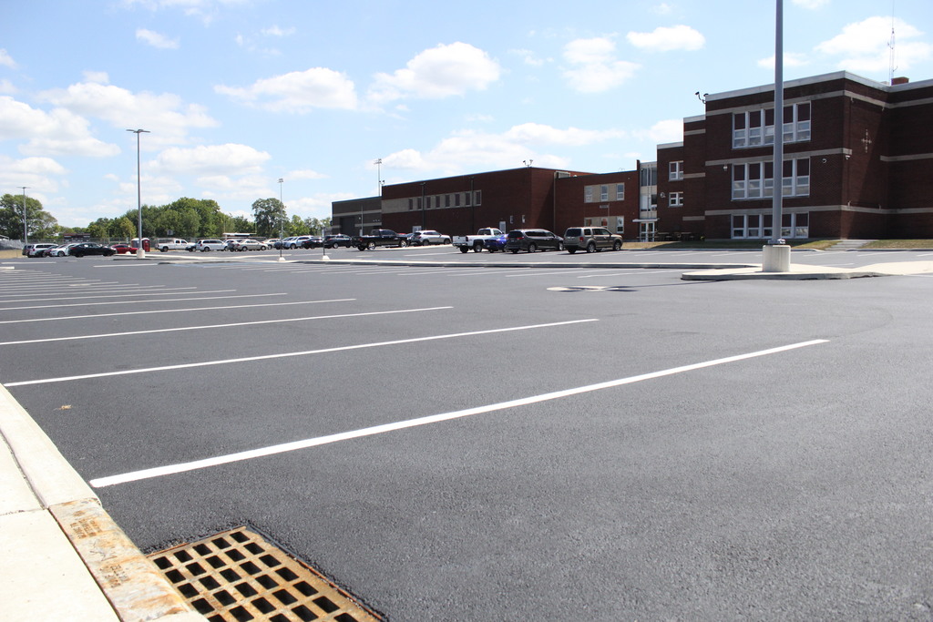 Sealed and painted north parking lot