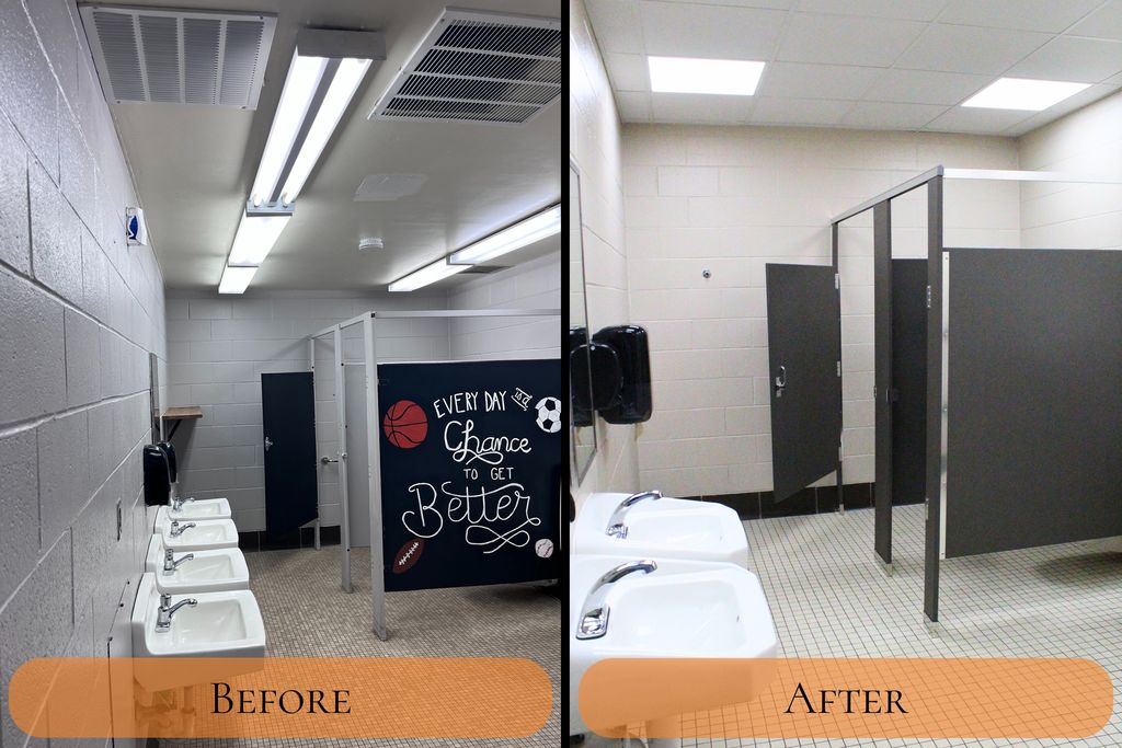 Gym/Cafeteria Boys' Restroom Before and After 2