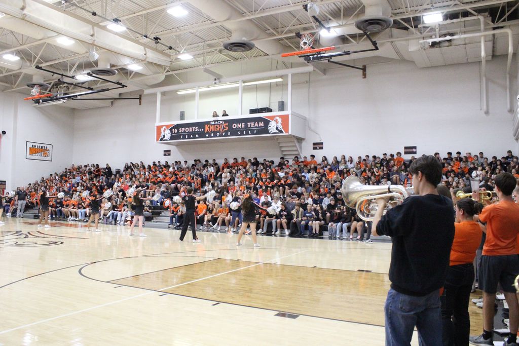 The entire student body participated in the Homecoming pep rally on Friday, October 3.