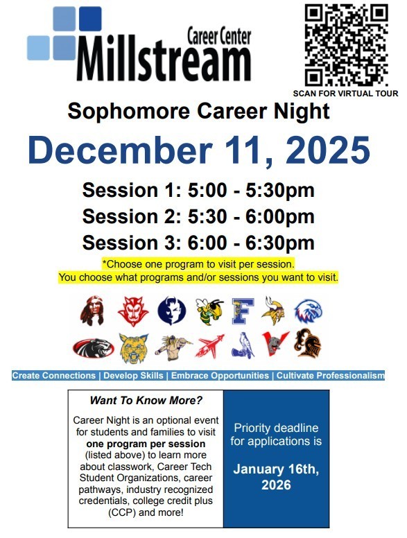 Millstream Sophomore Open House - Thursday, December 11
