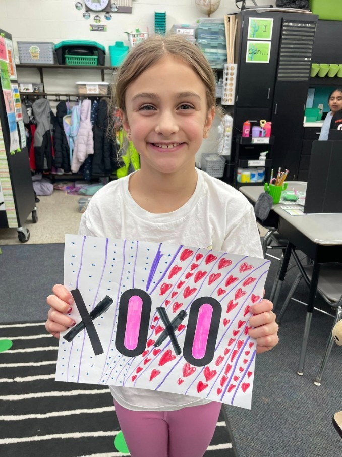 Another student shows a unique way to integrate 100 into artwork.