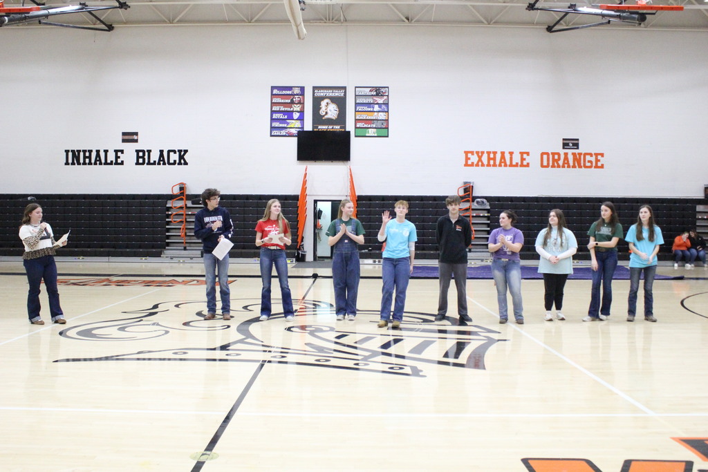 The FFA officers led the pep rally and events throughout the week.