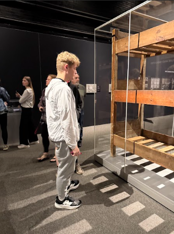 One artifact students were able to see was a bunk from Auschwitz.
