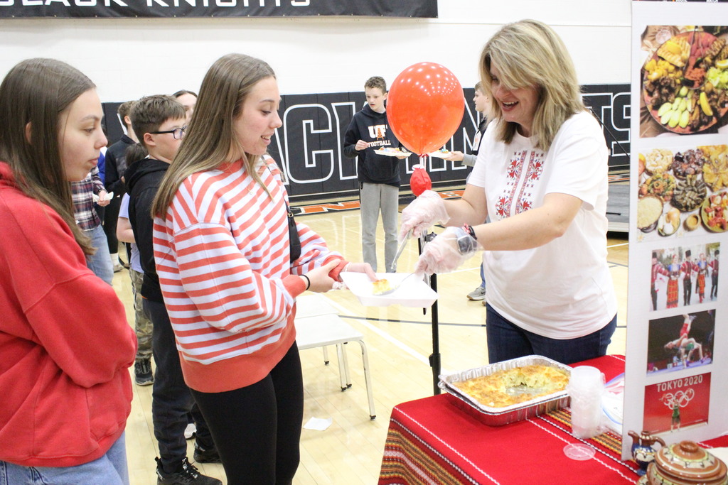 Students were able to try food from around the world.