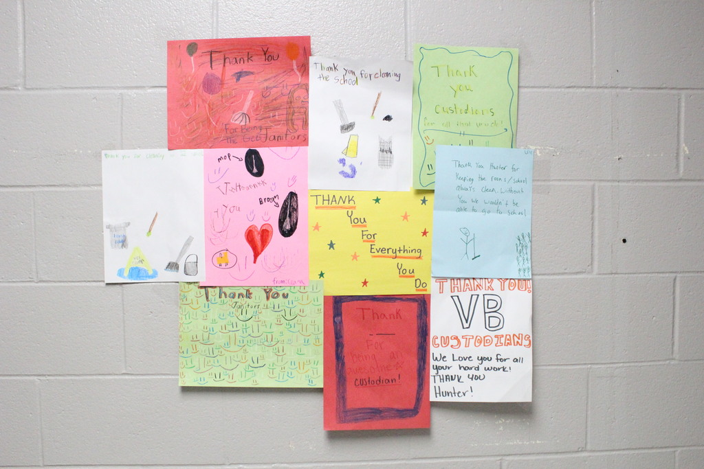 One of the collages created using cards created by both high school and elementary students.