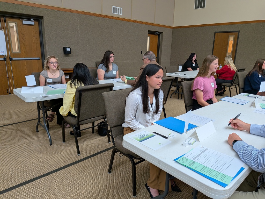 Students interview during the Hancock County Junior Mock Interview Day.