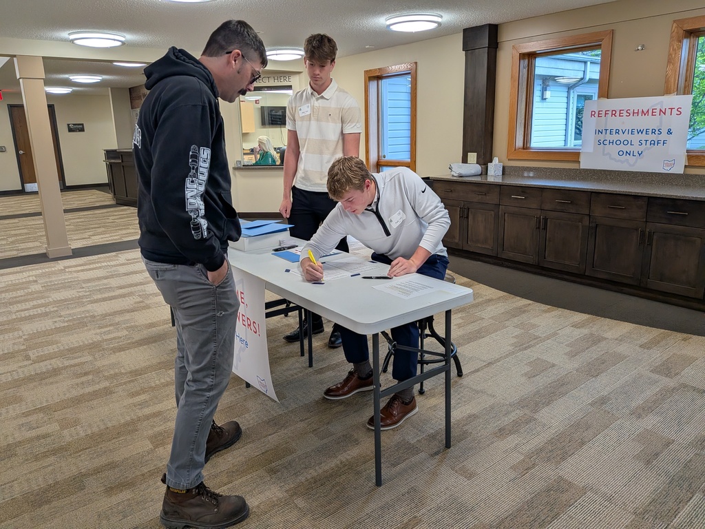 Van Buren students also volunteered to check in the interviewers and complete other tasks throughout the day.