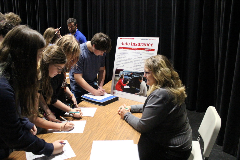 Students determine what auto insurance they can afford based on their budgets.
