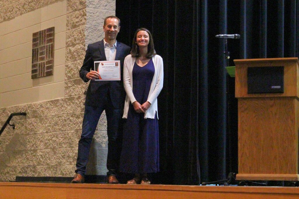 Sadie recognized Mr. Procyk as her most influential teacher based on her time in the band.