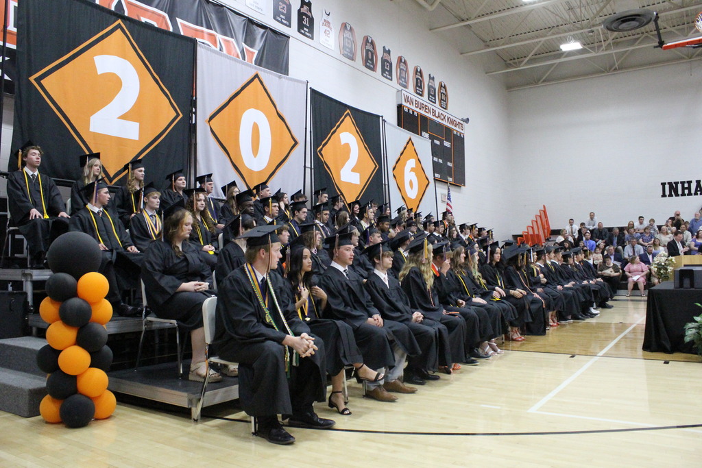 The ceremony celebrating the graduation of the Class of 2026 began with some comments from Superintendent Dr. Jason Inkrott.