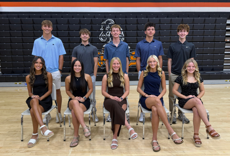 Picture of the 2026 Homecoming Court, including Kayla Bowman, Jordan Patton, Ellie Scoles, Brooklyn Wilkin, Lilli Wilson, Brayden Howard, Trace Kisseberth, Talan Konwiczka, Zane Marquette, and Jake Schroeder.