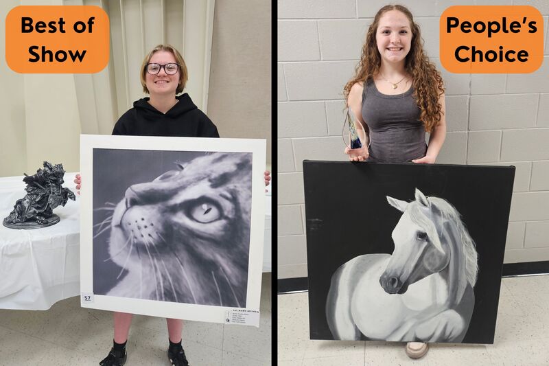 Tenley Myers, Best of Show winner, and Geneva Lewandowski, People's Choice winner