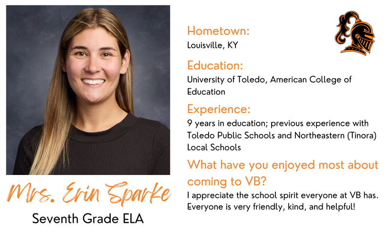Mrs. Erin Sparke - Seventh Grade English Language Arts