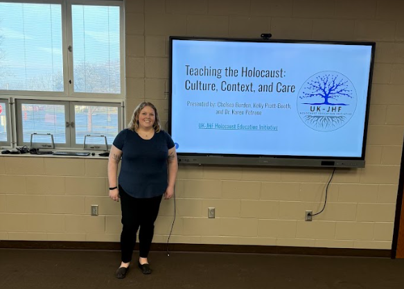 Ms. Burden at the workshop she hosted on March 7.