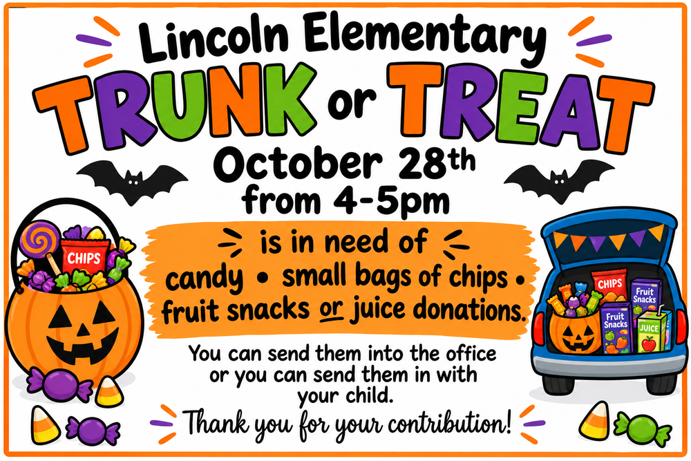 Lincoln Elementary Trunk or Treat