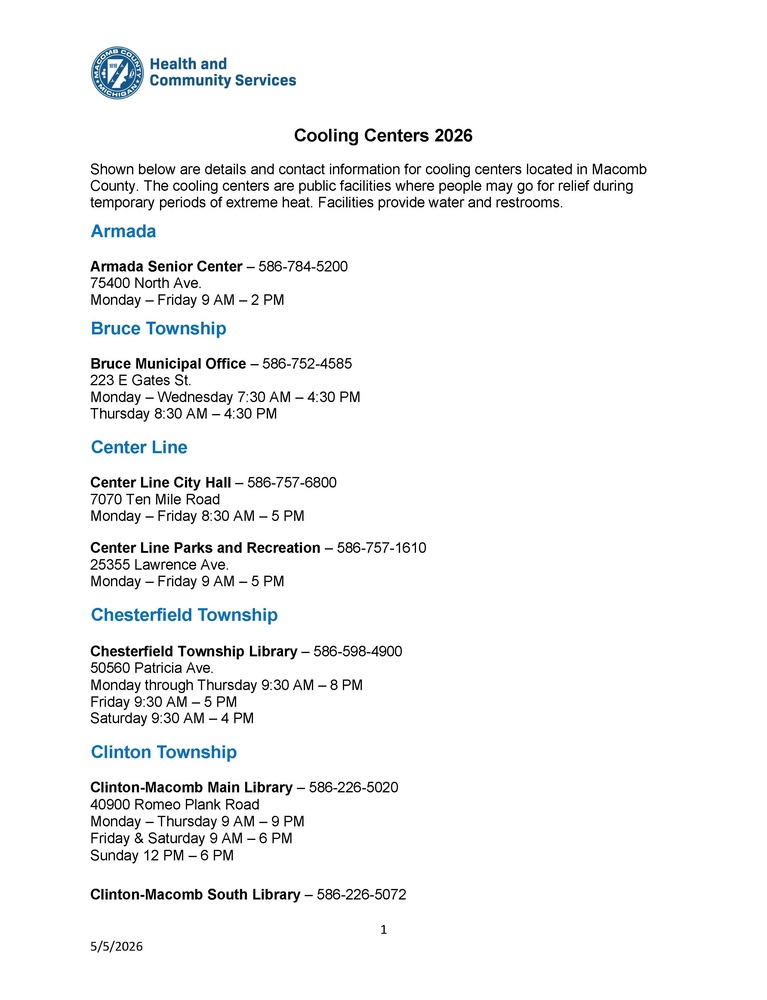 Cooling Centers