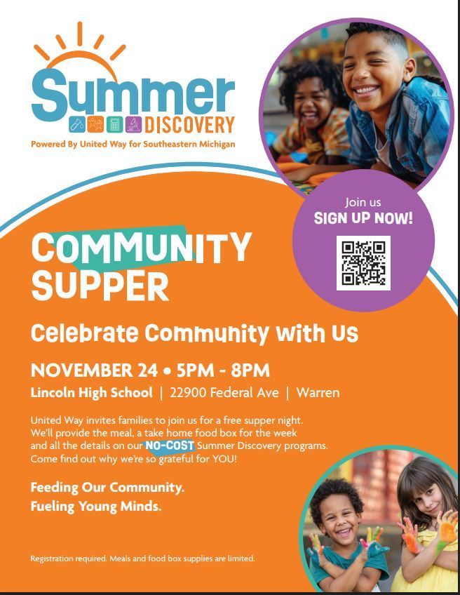 United Way Thanksgiving Dinner Nov 24