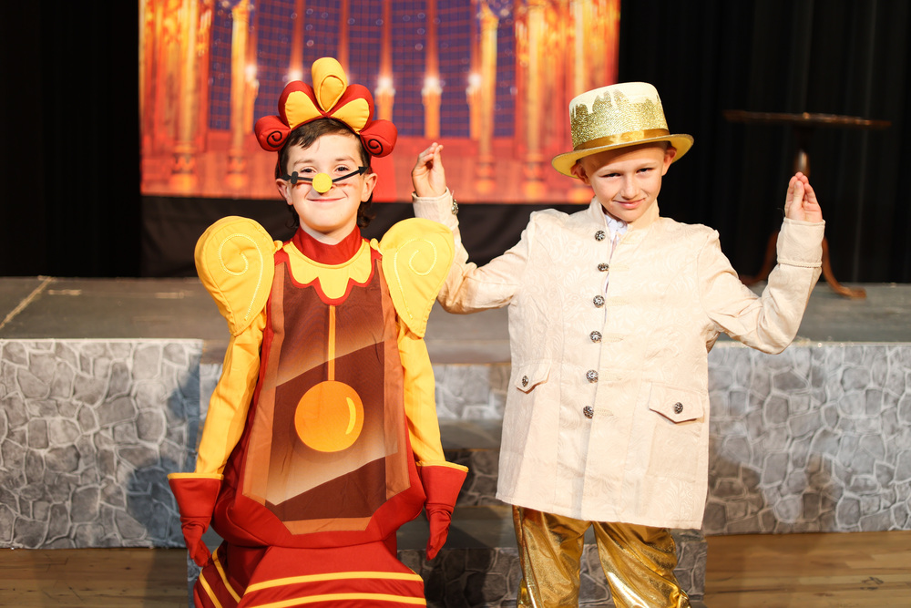 Students dressed as characters from Beauty & the Beast