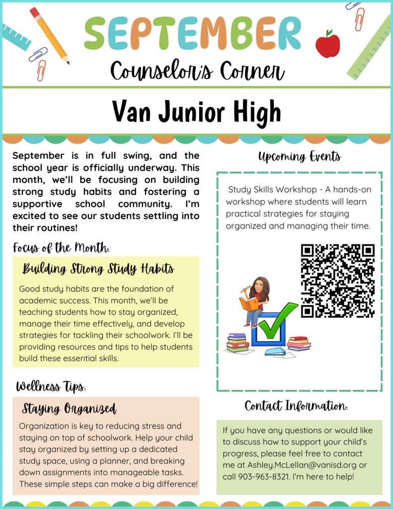 Counselor's Corner - September 2025