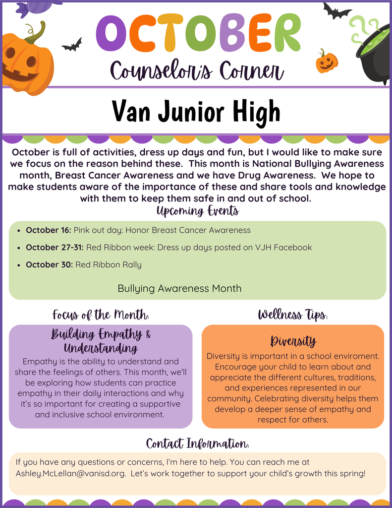 october counselor's corner