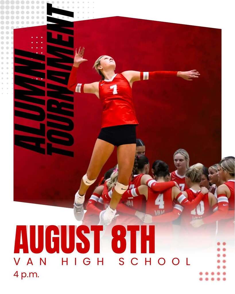 Woman spiking a volleyball