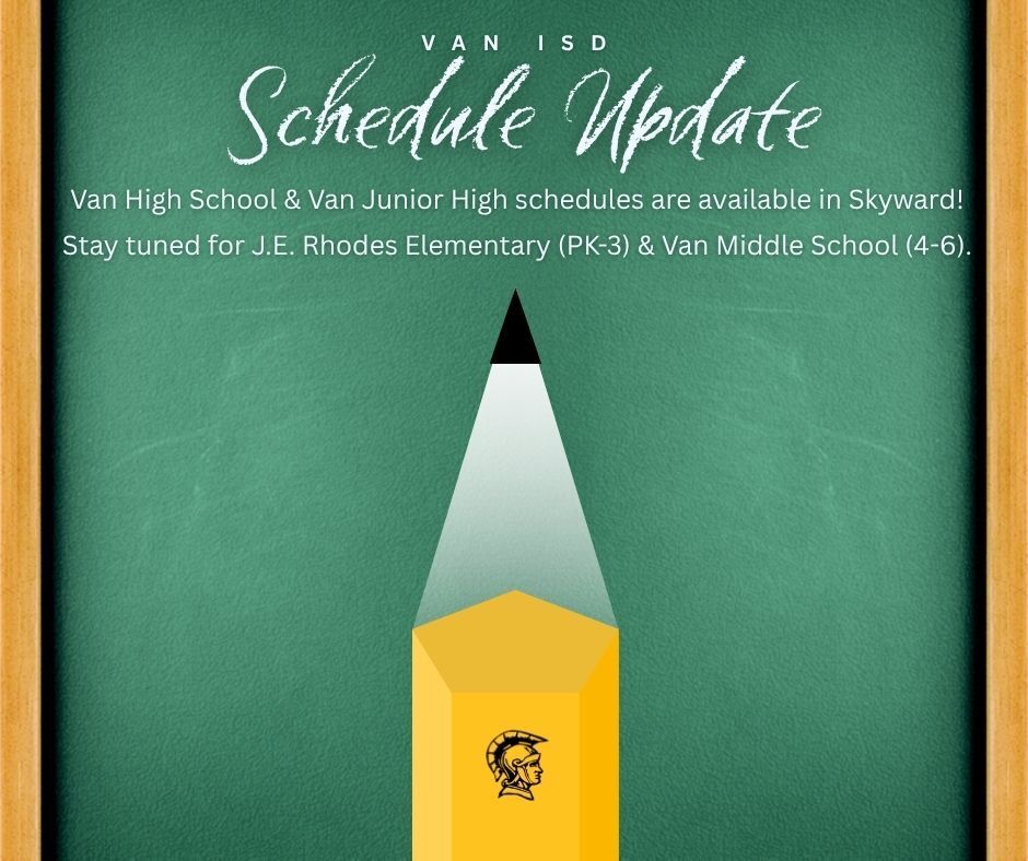 Van ISD Schedule Update