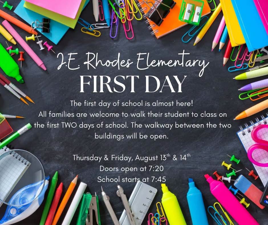 J.E. Rhodes Elementary First Day
