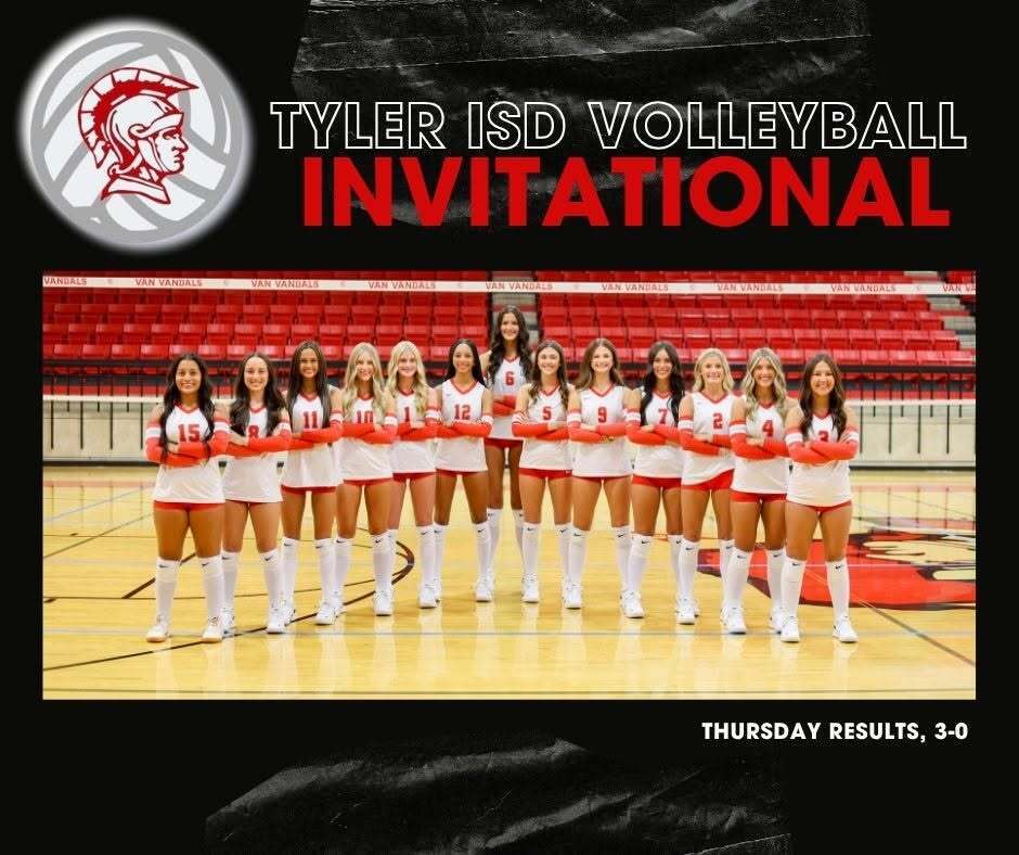 Tyler ISD Volleyball Invitation + team photo