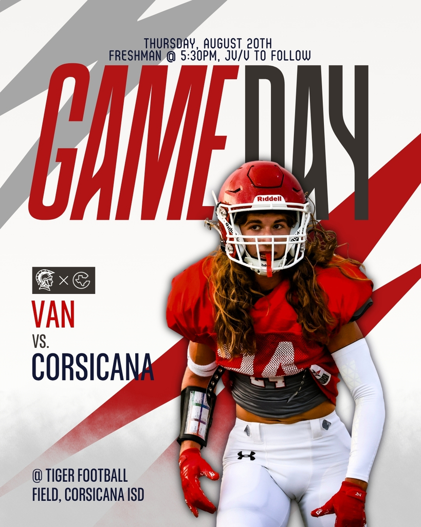 GAME DAY VAN VS. CORSICANA MAN IN FOOTBALL UNIFORM