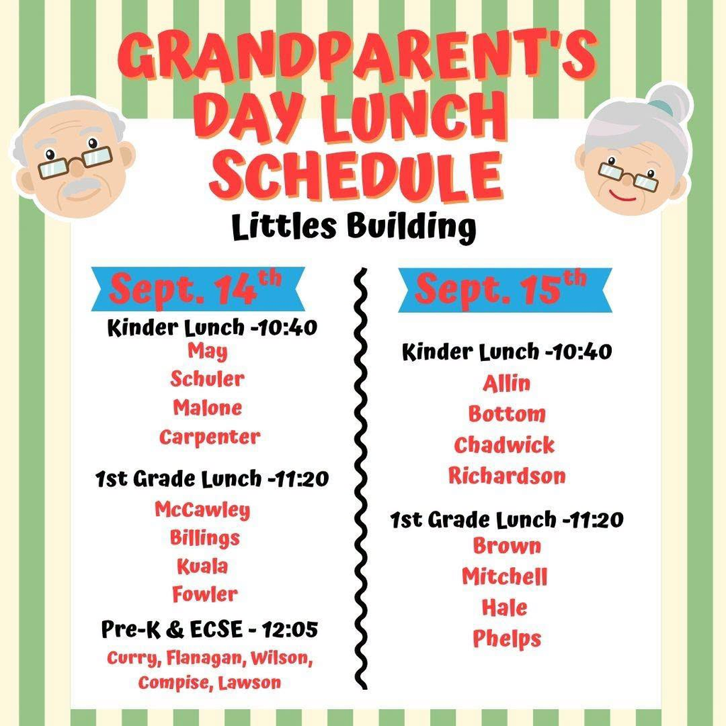 Grandparents day lunch schedule littles building