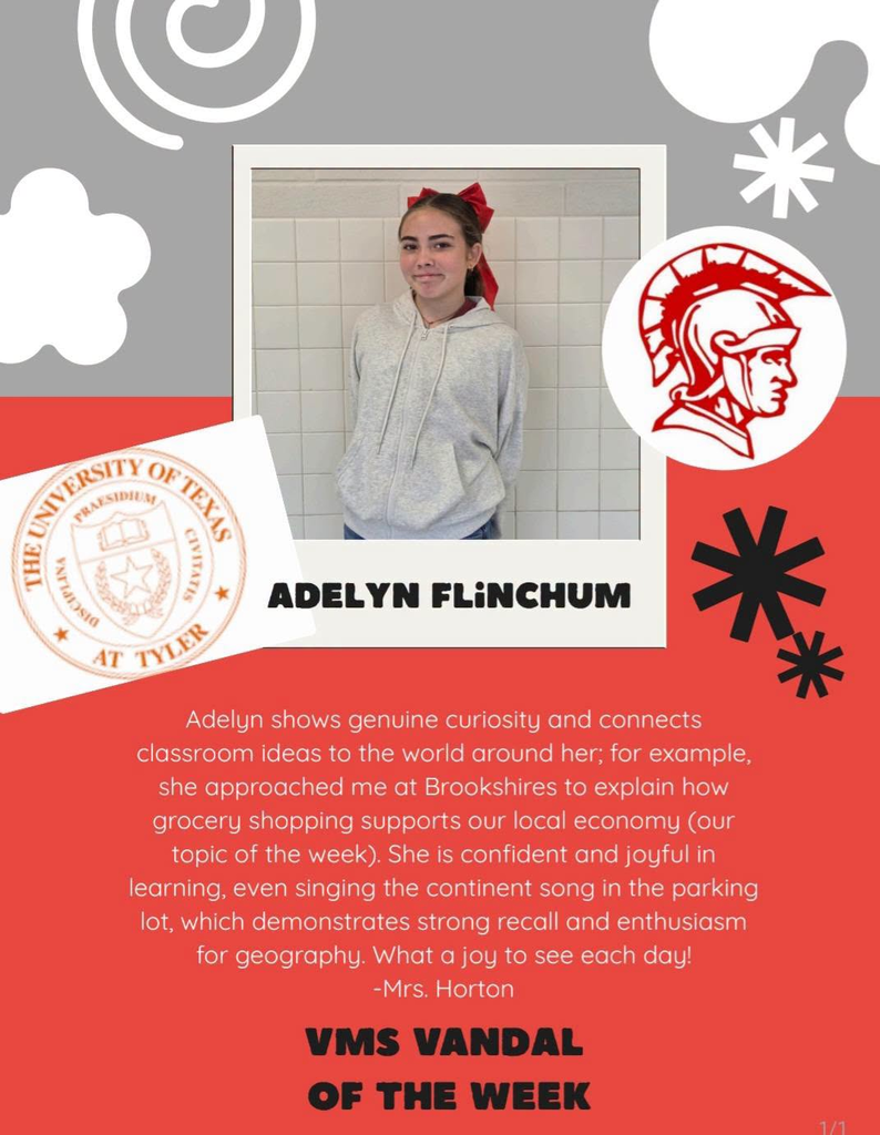 Adelyn Flinchum VMS Vandal of the Week