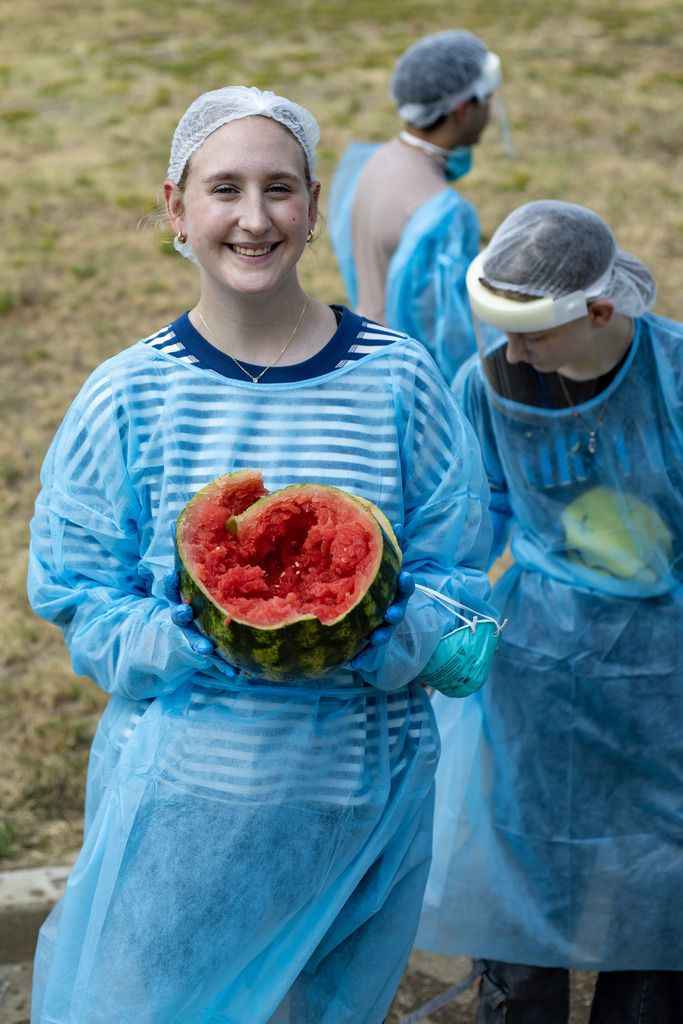 Van High School student in PPE