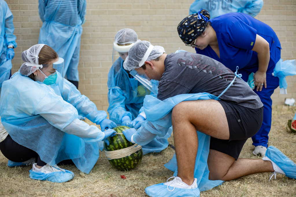 Van High School student in PPE