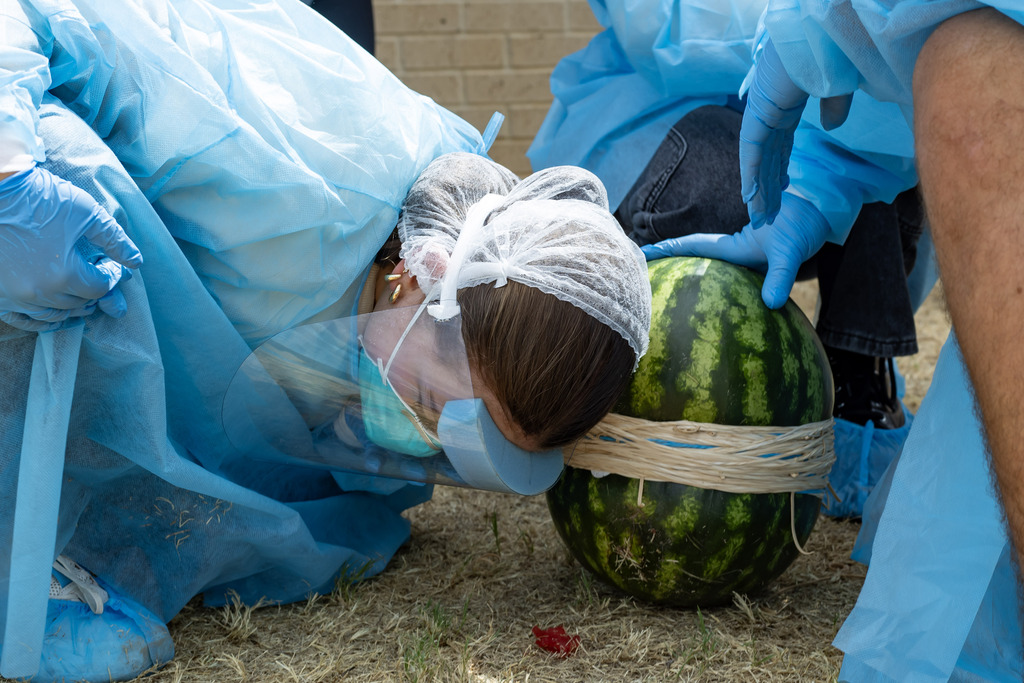 Van High School student in PPE