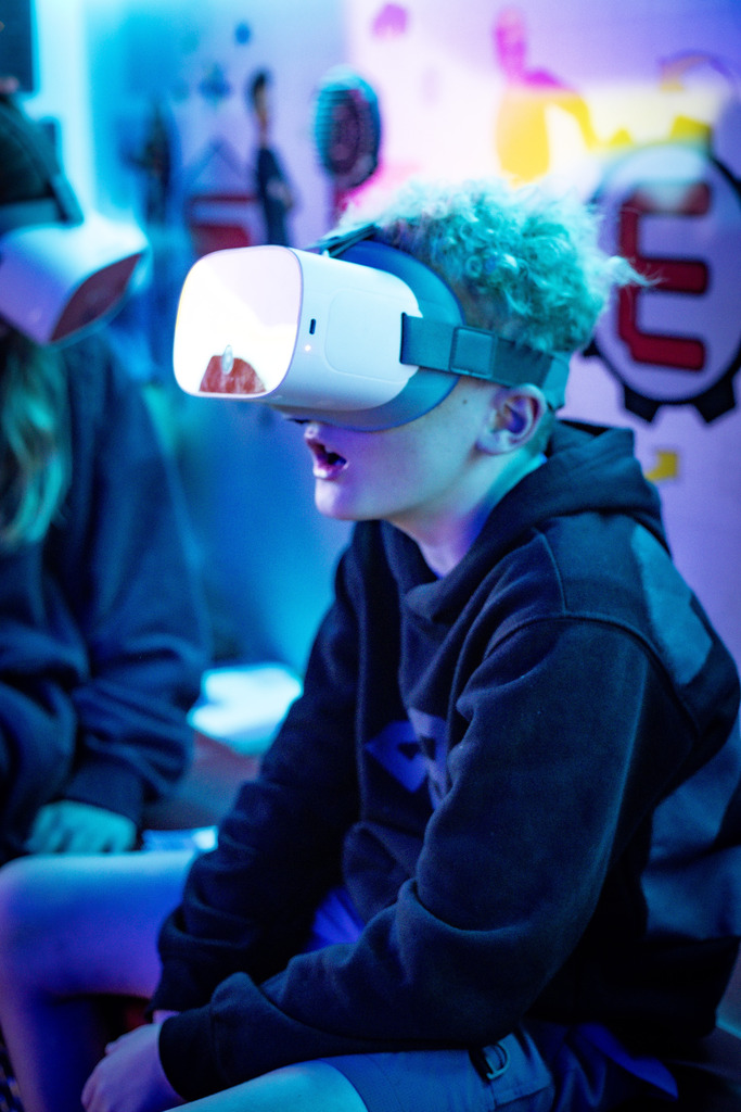 BOY WEARING VR GLASSES