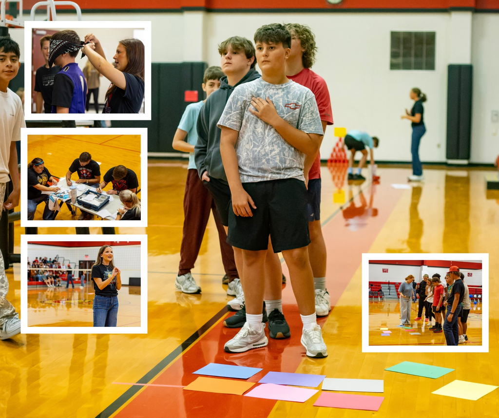 students in a gym playing games