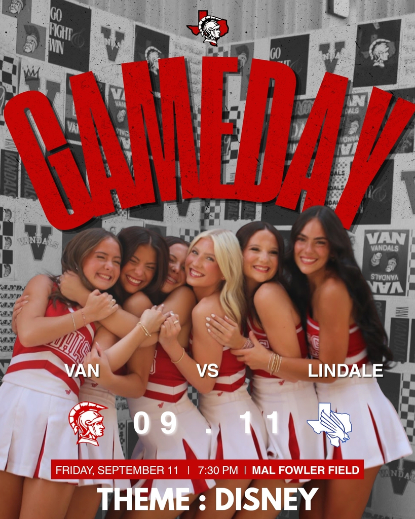 GAME DAY VAN VS. LINDALE 9-11 FRIDAY SEPTEMBER 11 MAL FOWLER FIELD THEME: DISNEY