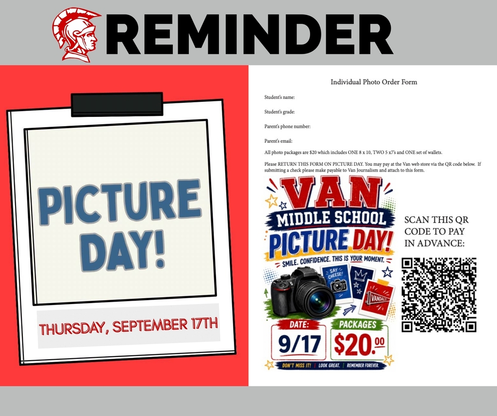 REMINDER PICTURE DAY THURSDAY, SEPTEMBER 17TH
