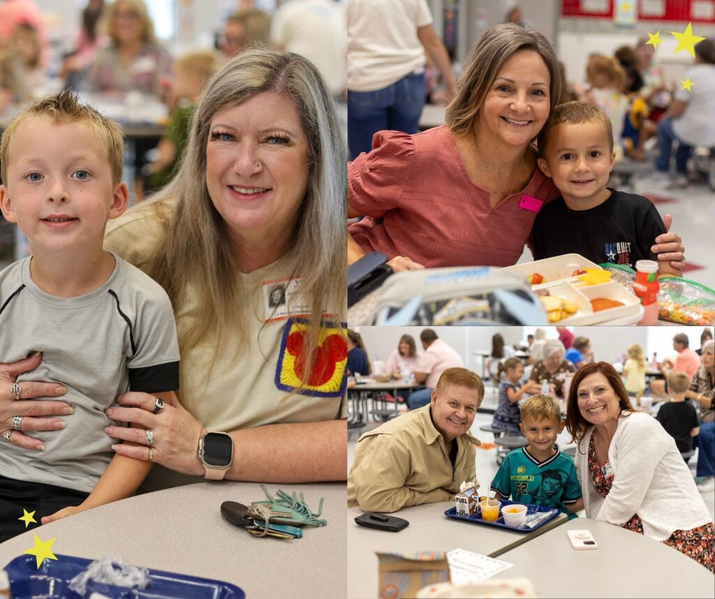 Collage of students and grandparents