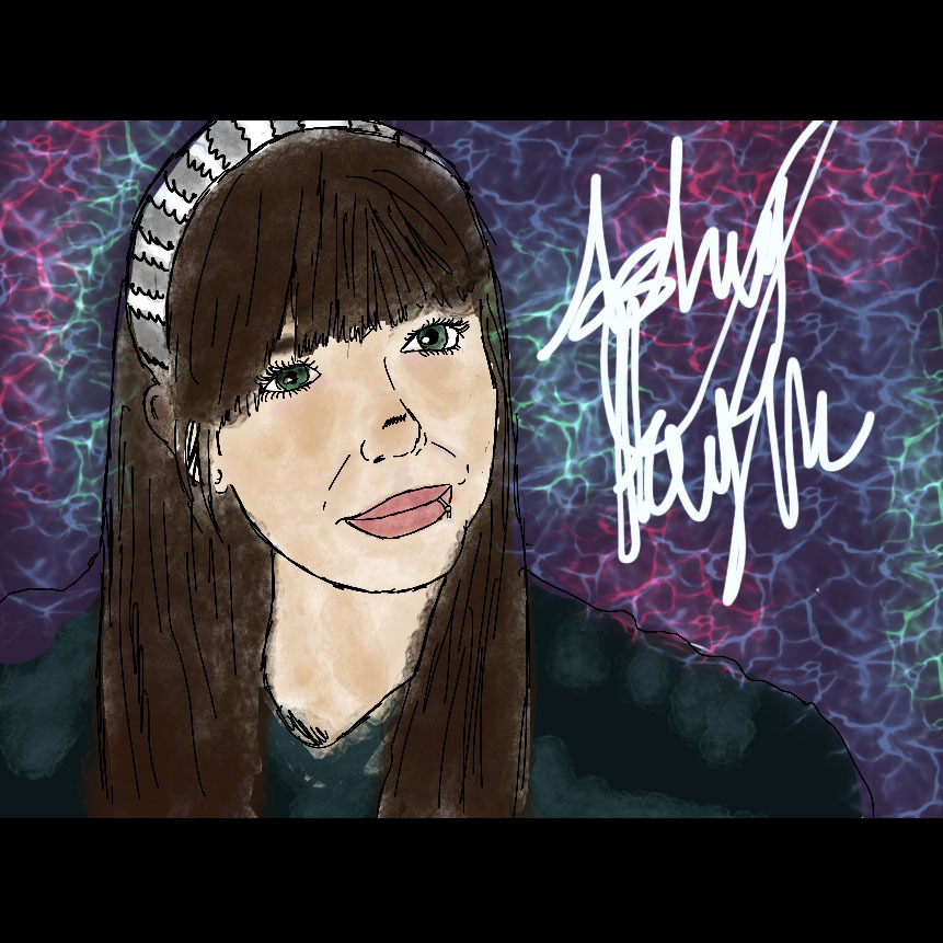 graphic drawing of a girl
